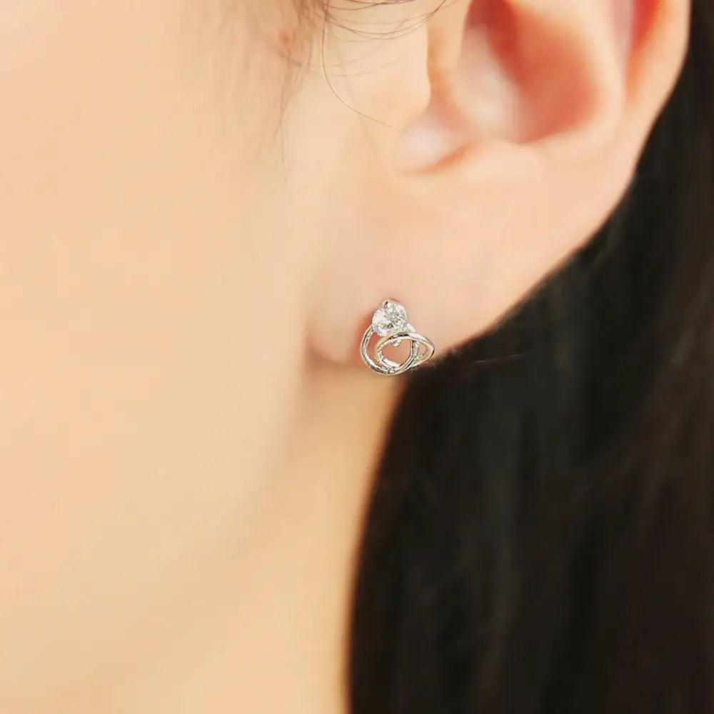 OST - Blue Point Silver Ear Piercing Set - OST - Jewelry - Harumio