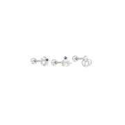 OST - Blue Point Silver Ear Piercing Set - OST - Jewelry - Harumio