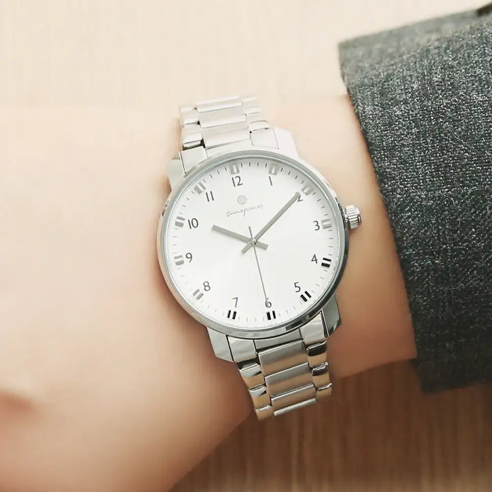 OST - Silver Dot Index Men's One-Touch Couple Metal Watch - OST - Watch - Harumio