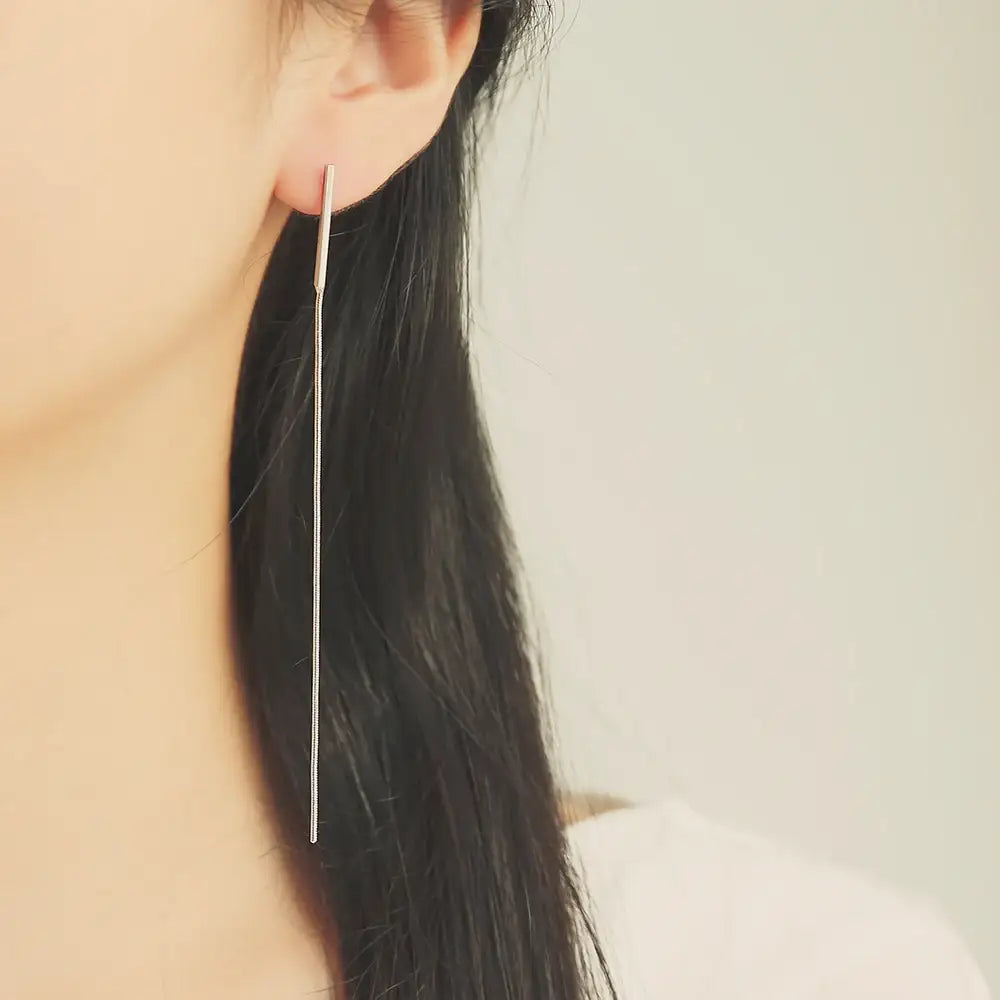 OST - Elegant Long Chain Pearl Point Fashion Earrings - OST - Jewelry - Harumio