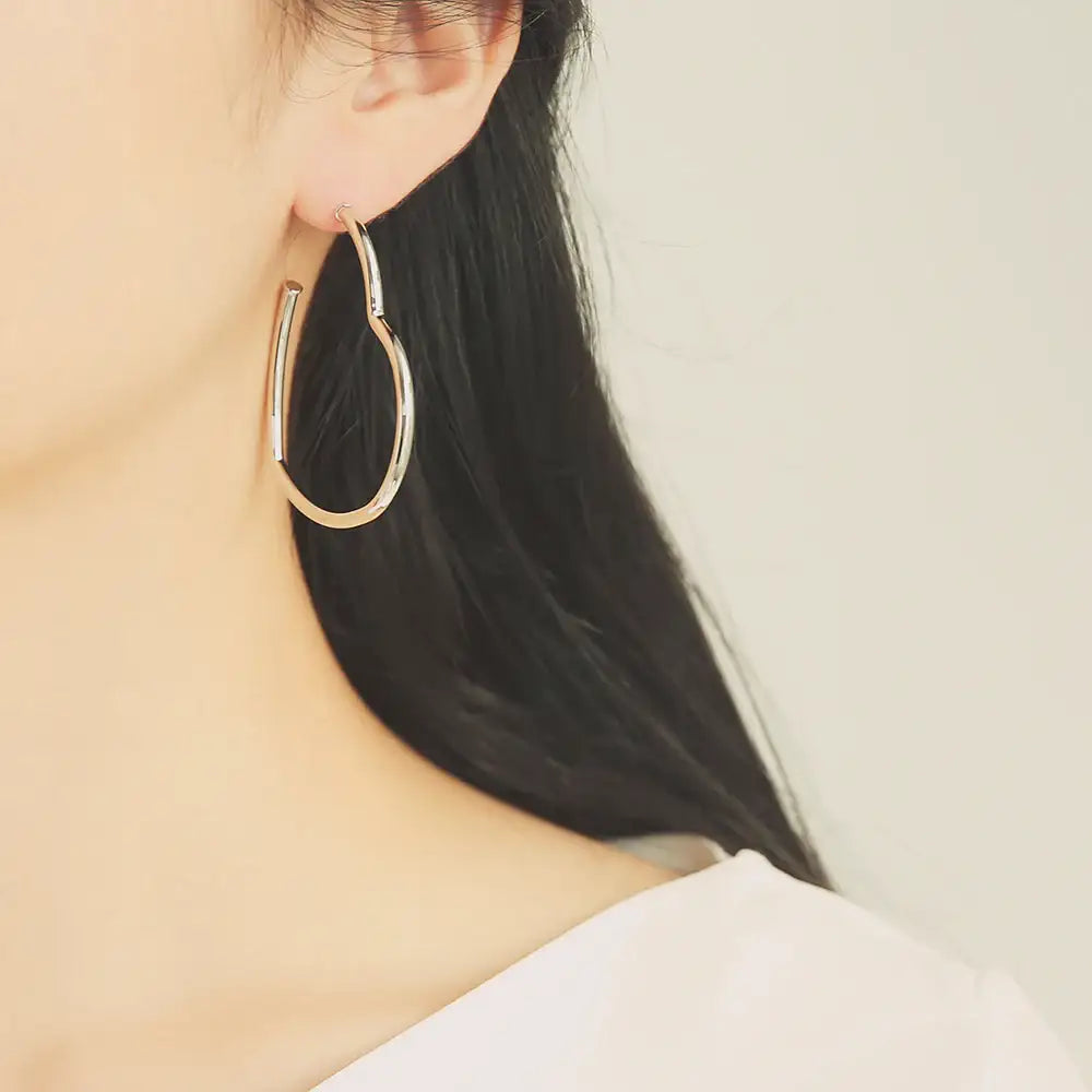 OST - Love Heart Bold Open Ring Earrings - OST - Jewelry - Harumio