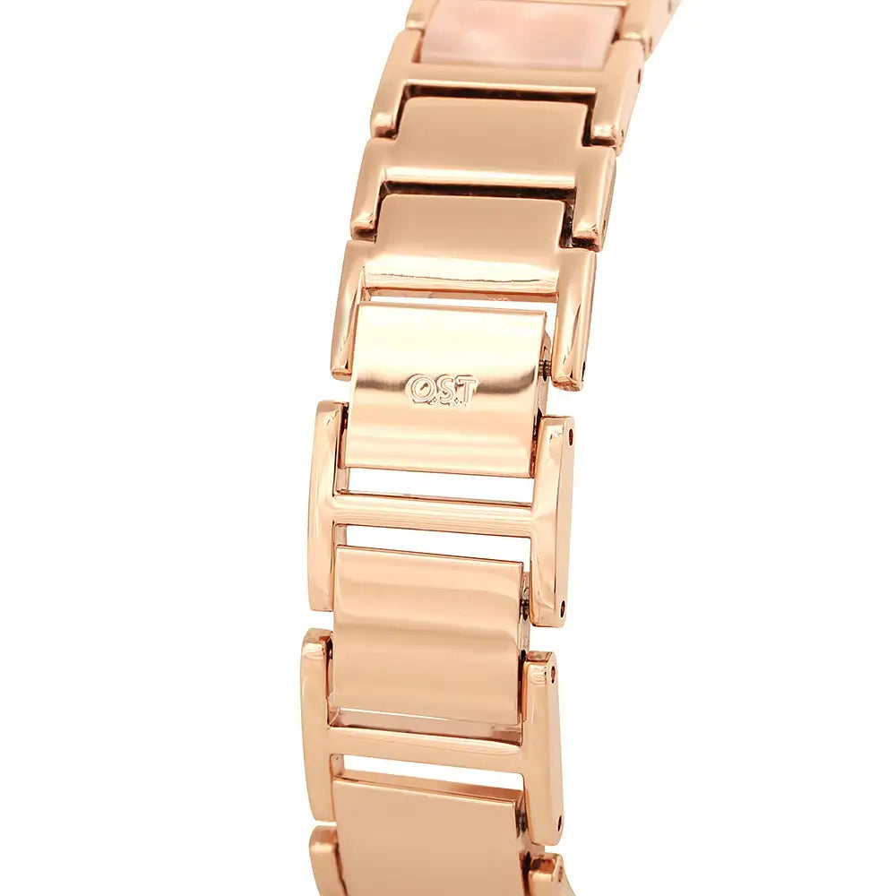 OST - Elegance Multiple Cubic Indi Pink Metal Watch