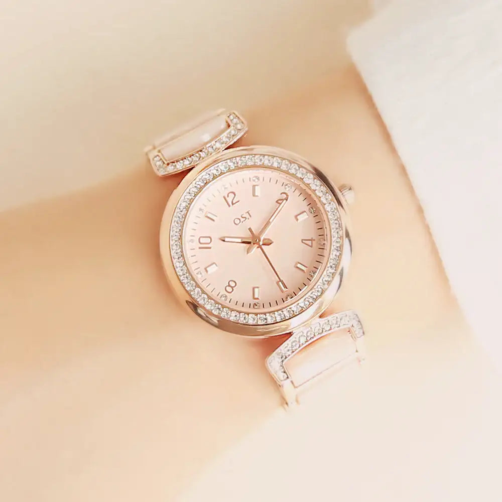 OST - Elegance Multiple Cubic Indi Pink Metal Watch - OST - Watch - Harumio