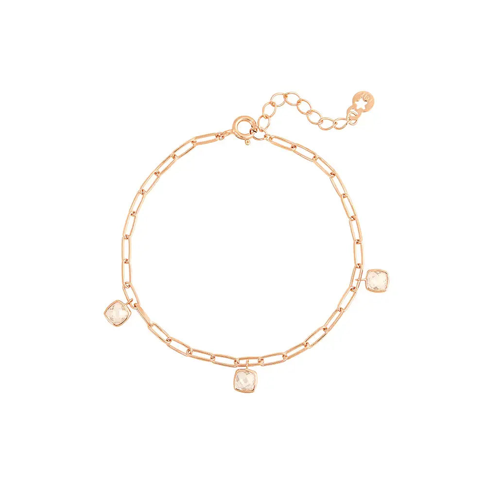 OST - Casual Square Cubic Point Rose Gold Bracelet - OST - Jewelry - Harumio