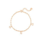 OST - Casual Square Cubic Point Rose Gold Bracelet - OST - Jewelry - Harumio
