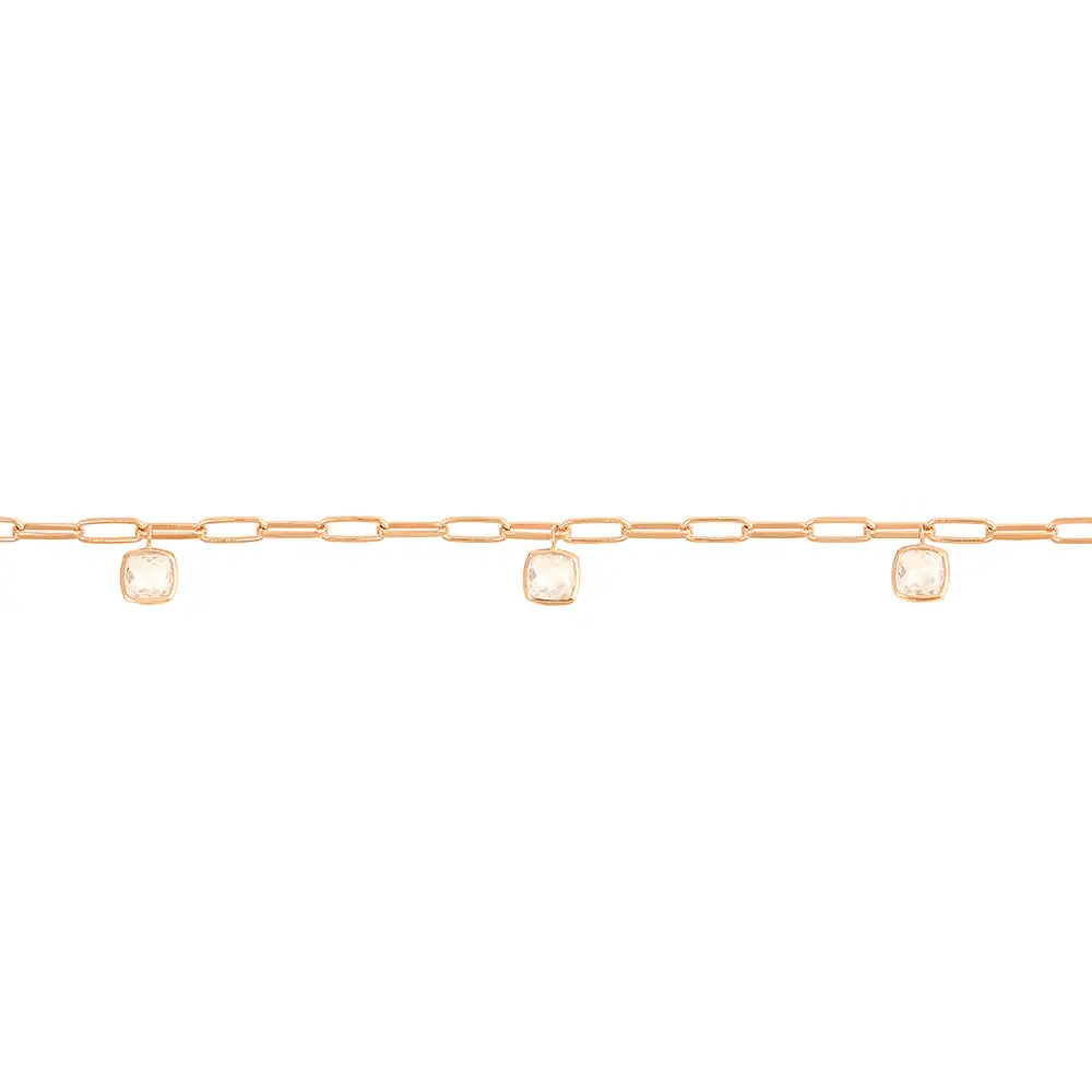 OST - Casual Square Cubic Point Rose Gold Bracelet - OST - Jewelry - Harumio