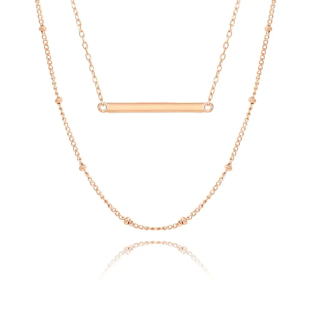 OST - Bella Two Chain Bar Motif Necklace - OST - Jewelry - Harumio