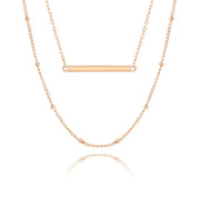 OST - Bella Two Chain Bar Motif Necklace - OST - Jewelry - Harumio