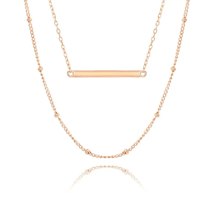 OST - Bella Two Chain Bar Motif Necklace - OST - Jewelry - Harumio