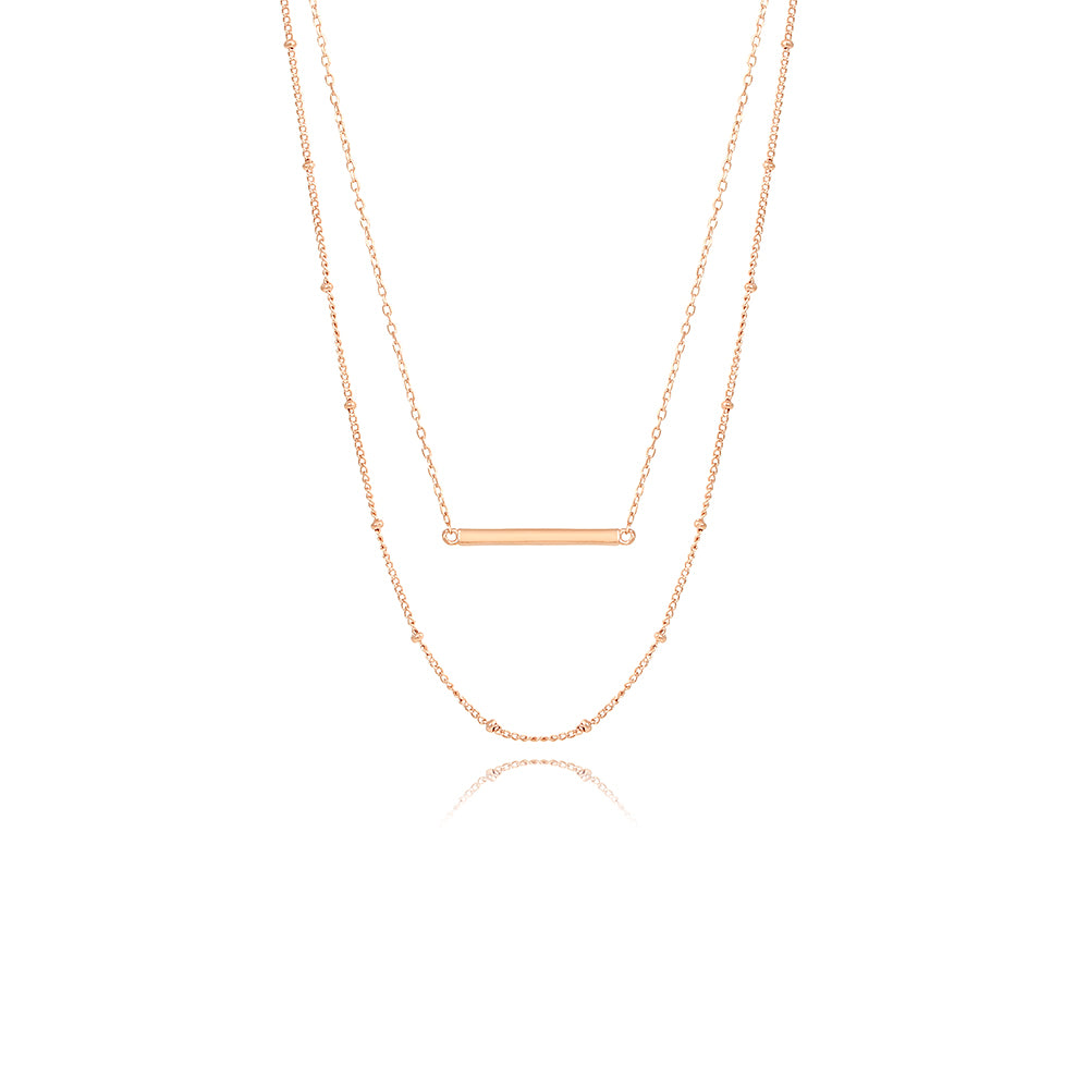OST - Bella Two Chain Bar Motif Necklace