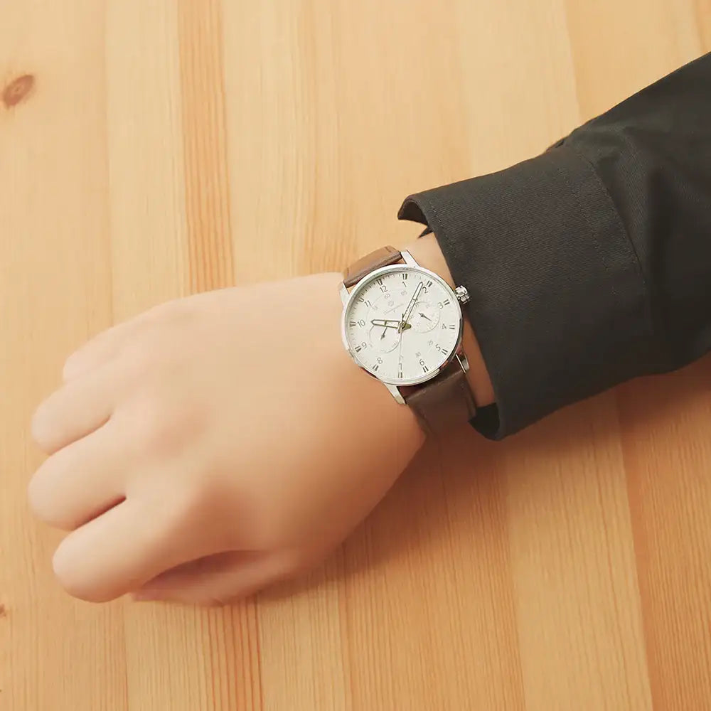 OST - Modern Time Brown Men's Couple Leather Watch - OST - Watch - Harumio