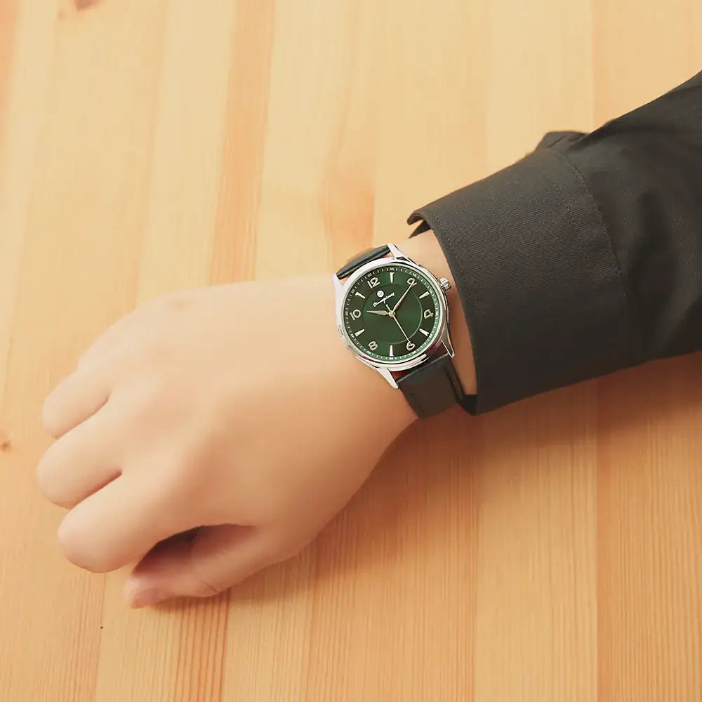 OST - Classic Deep Green Men's Couple Leather Watch - OST - Watch - Harumio