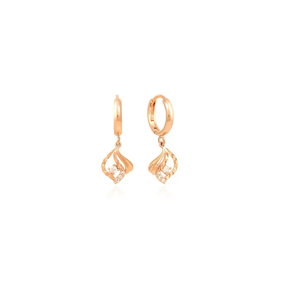 OST - Wave Shirring Lace One Touch Silver Earrings - OST - Jewelry - Harumio