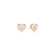 OST - Aurora Mother-of-Pearl Heart Silver Earrings - OST - Jewelry - Harumio