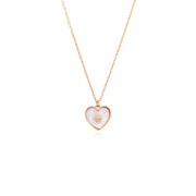 OST - Aurora Mother-of-Pearl Heart Silver Necklace - OST - Jewelry - Harumio