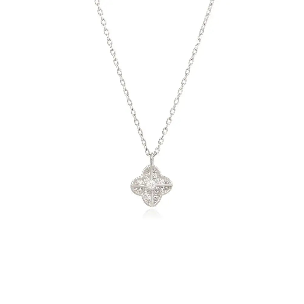 OST - Four Leaf Volume Flower Necklace - OST - Jewelry - Harumio