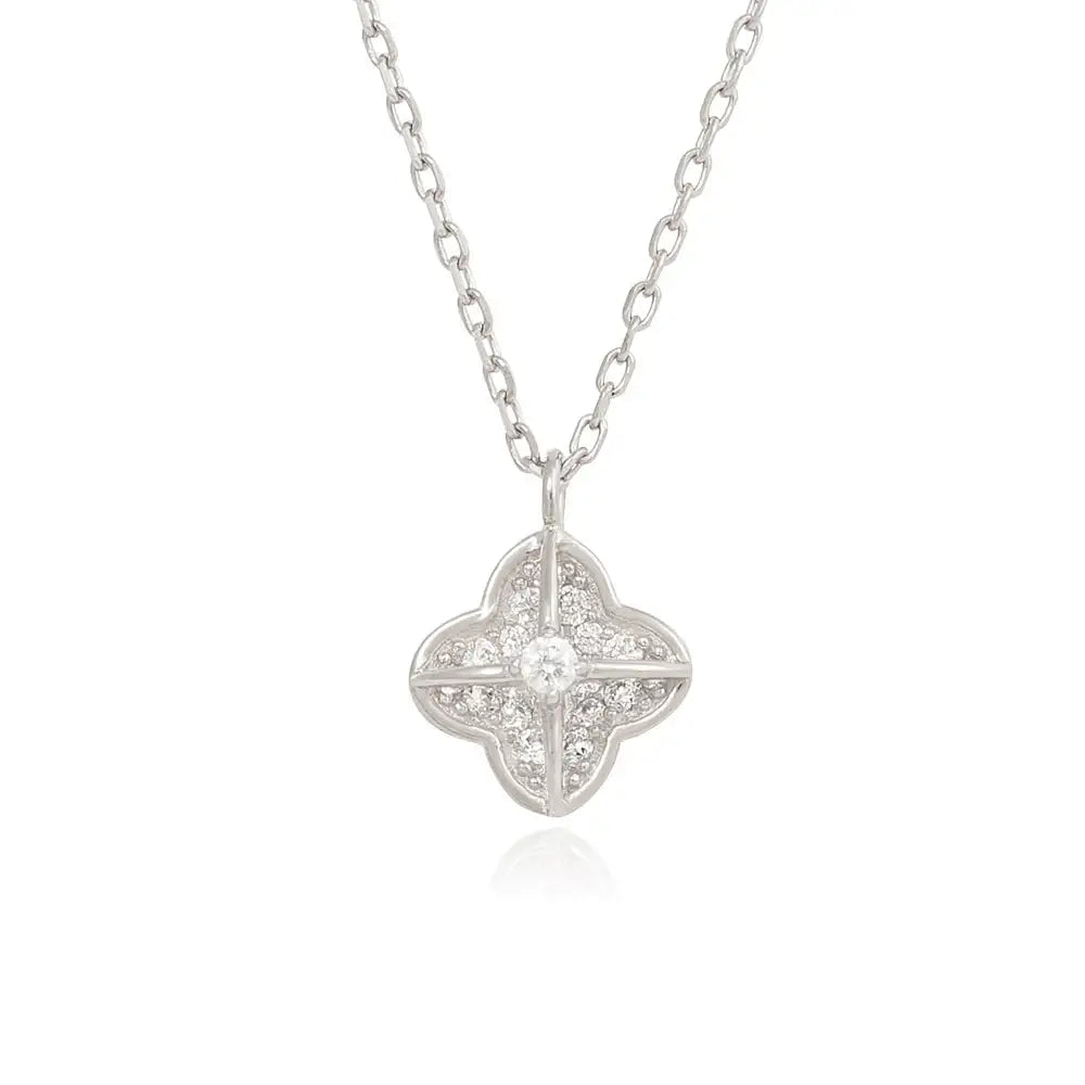 OST - Four Leaf Volume Flower Necklace - OST - Jewelry - Harumio