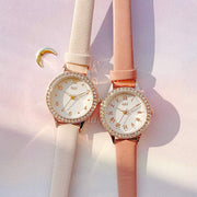 OST - Moonlight Garden Cubic Lace Women's Leather Watch - OST - Watch - Harumio