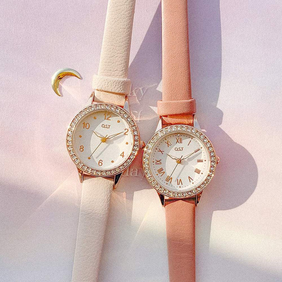 OST - Moonlight Garden Cubic Lace Women's Leather Watch - OST - Watch - Harumio