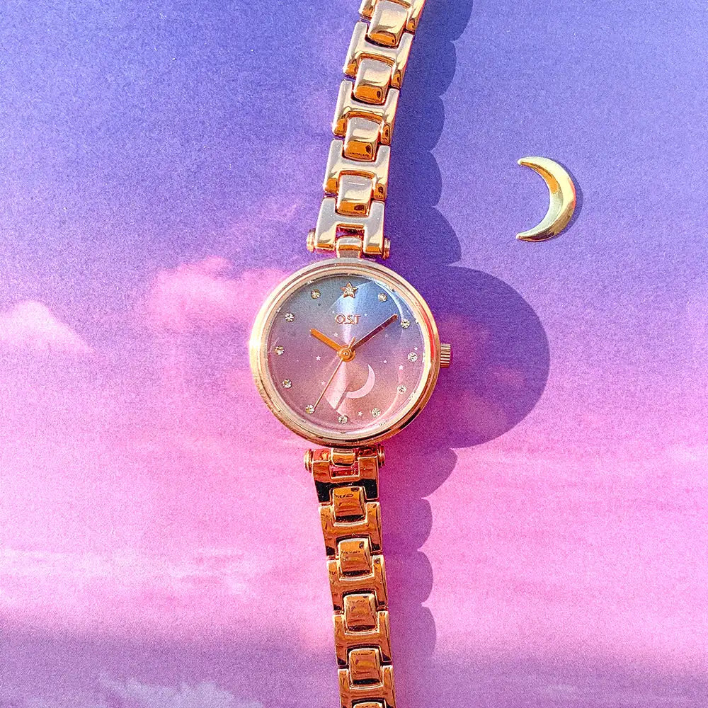 OST - Moonlight Garden Sculpture Female Couple Metal Watch