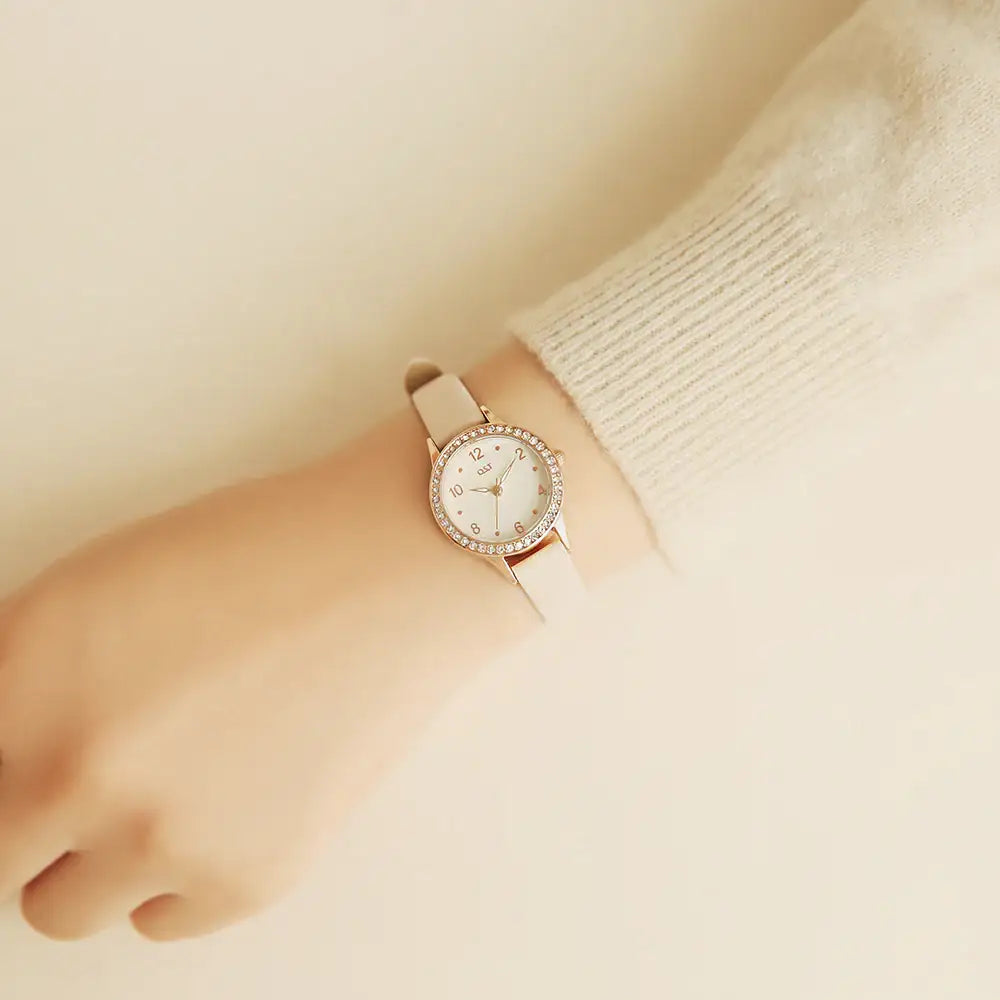 OST - Moonlight Garden Cubic Lace Women's Leather Watch - OST - Watch - Harumio
