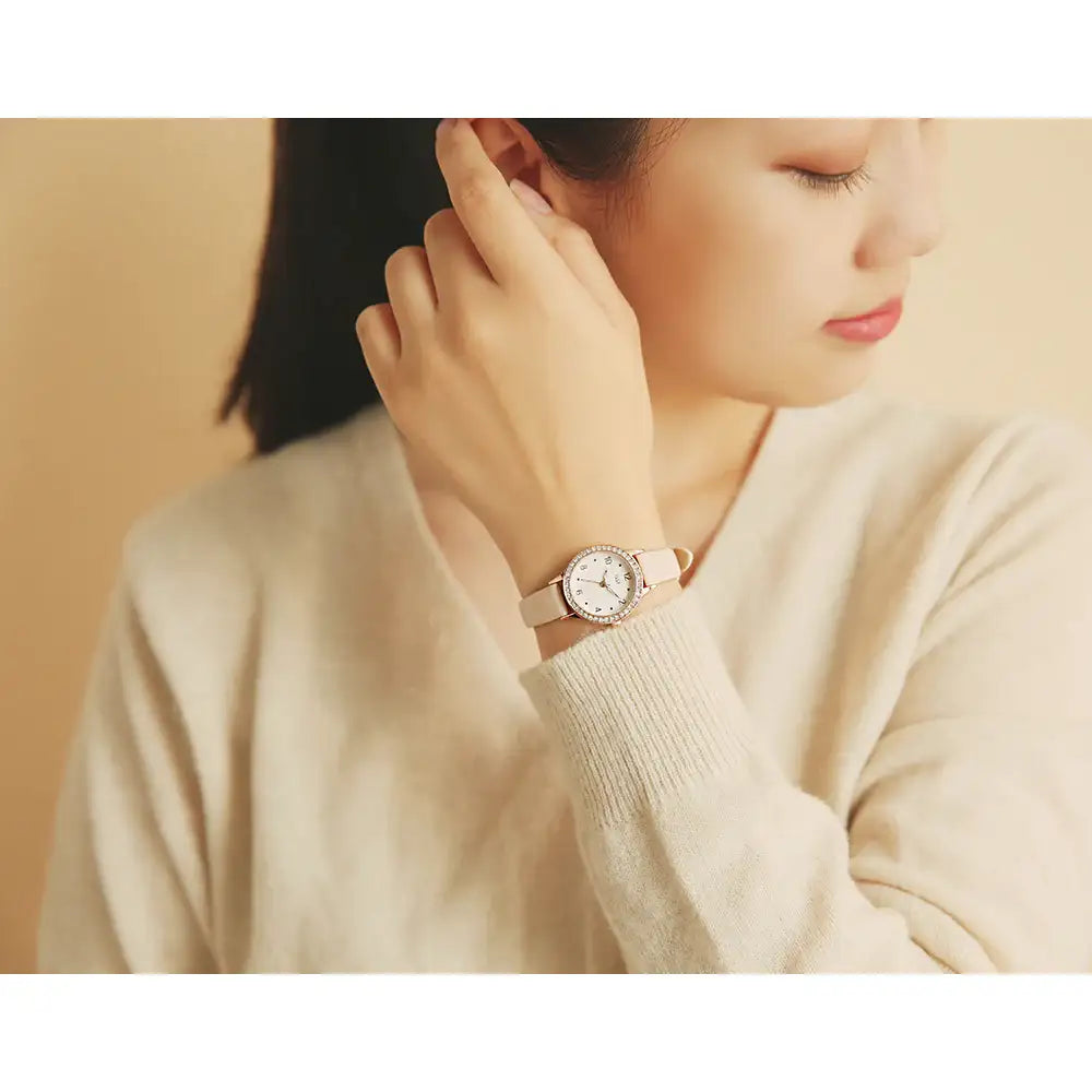 OST - Moonlight Garden Cubic Lace Women's Leather Watch - OST - Watch - Harumio