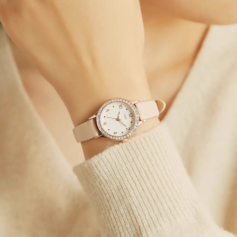 OST - Moonlight Garden Cubic Lace Women's Leather Watch - OST - Watch - Harumio