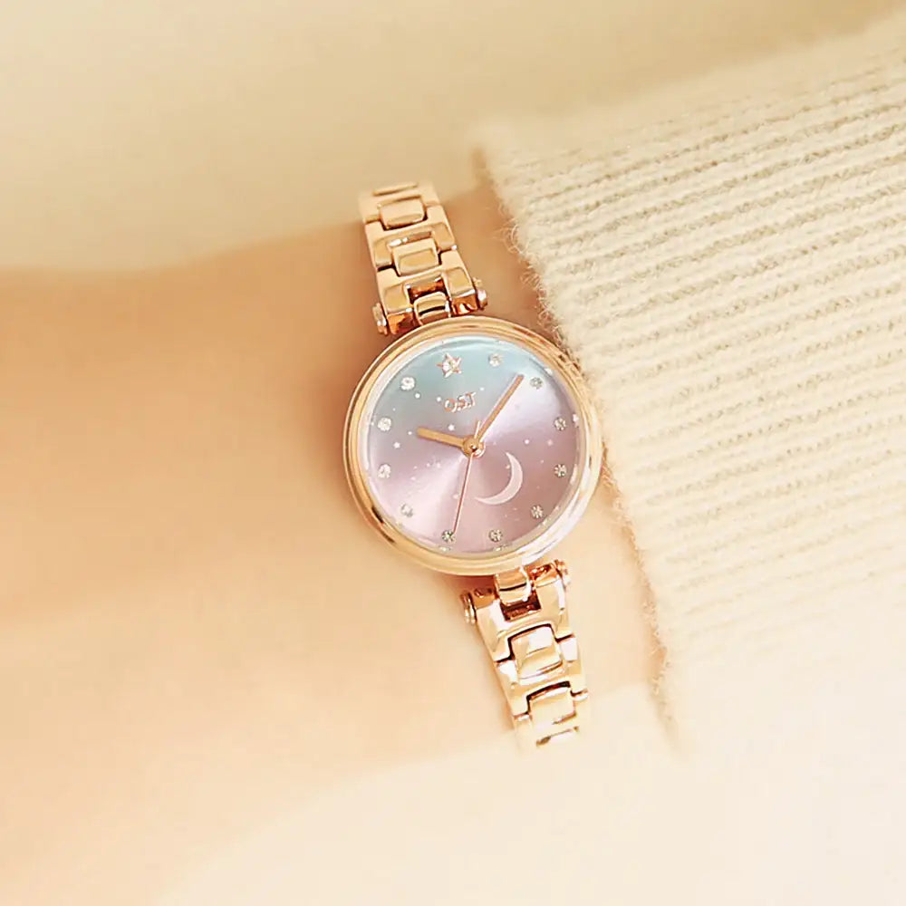 OST - Moonlight Garden Sculpture Female Couple Metal Watch