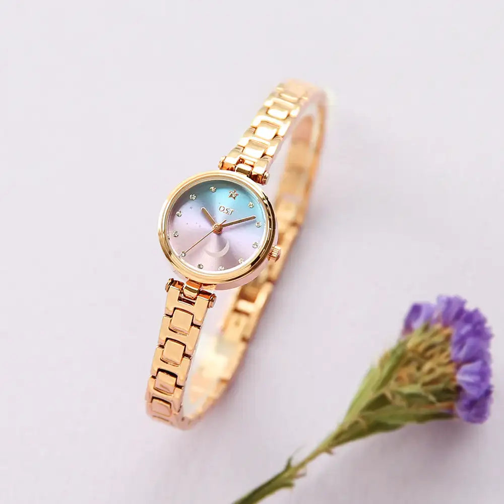 OST - Moonlight Garden Sculpture Female Couple Metal Watch