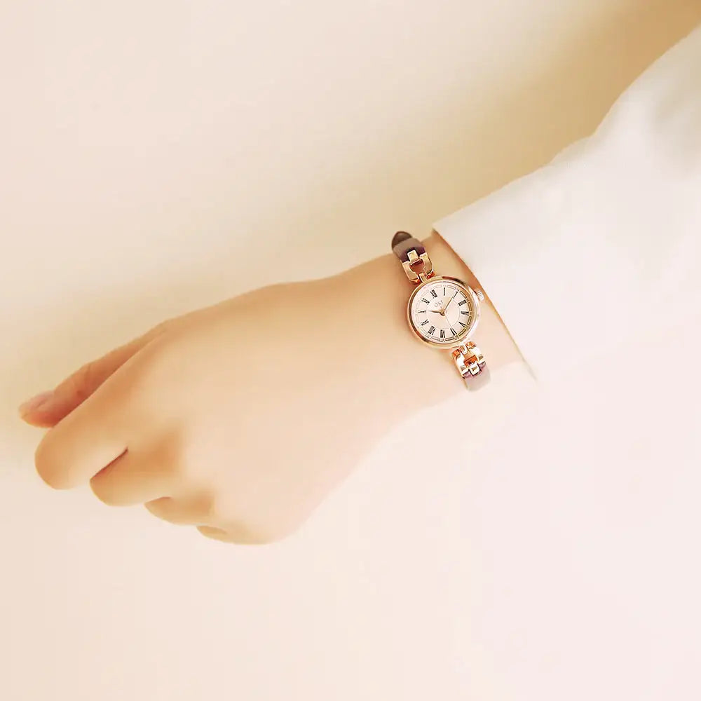 OST - Moonlight Garden Romaji Burgundy Women's Leather Watch