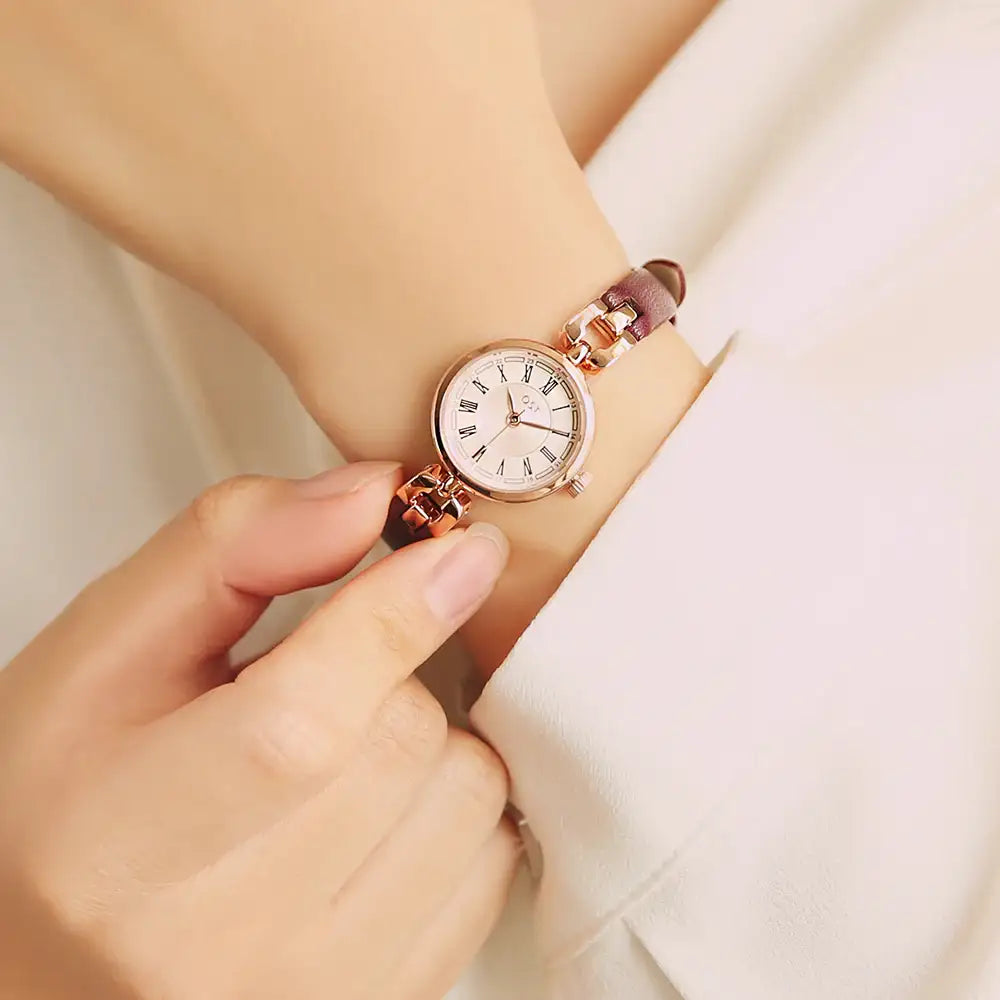 OST - Moonlight Garden Romaji Burgundy Women's Leather Watch
