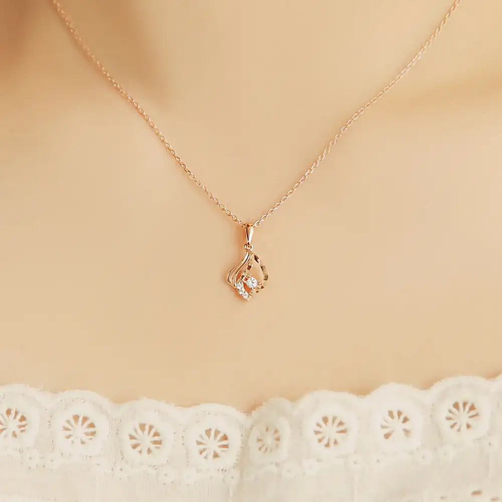OST - Wave Shirring Lace Silver Necklace - OST - Jewelry - Harumio
