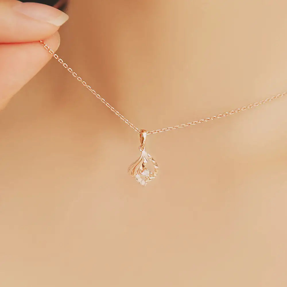 OST - Wave Shirring Lace Silver Necklace - OST - Jewelry - Harumio