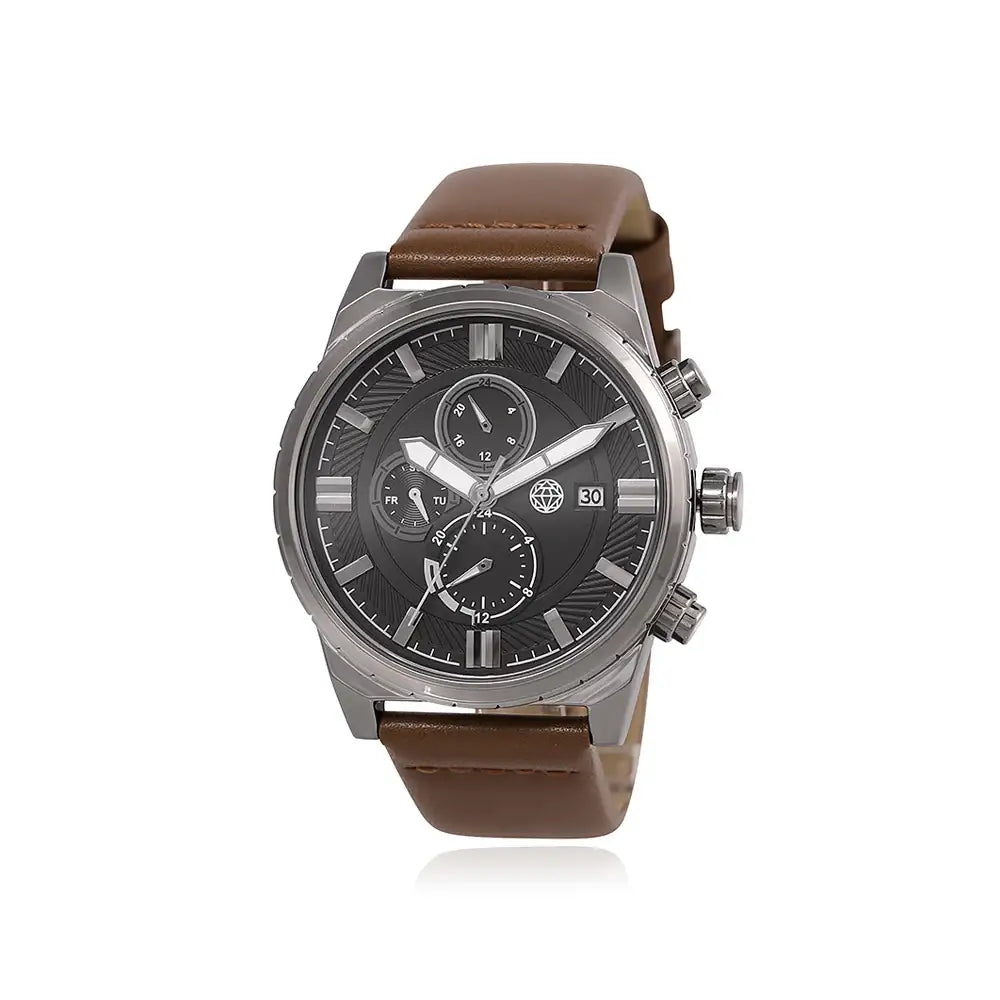 OST - Darkness Black Men's Leather Watch - OST - Watch - Harumio
