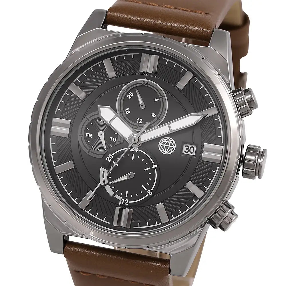 OST - Darkness Black Men's Leather Watch - OST - Watch - Harumio