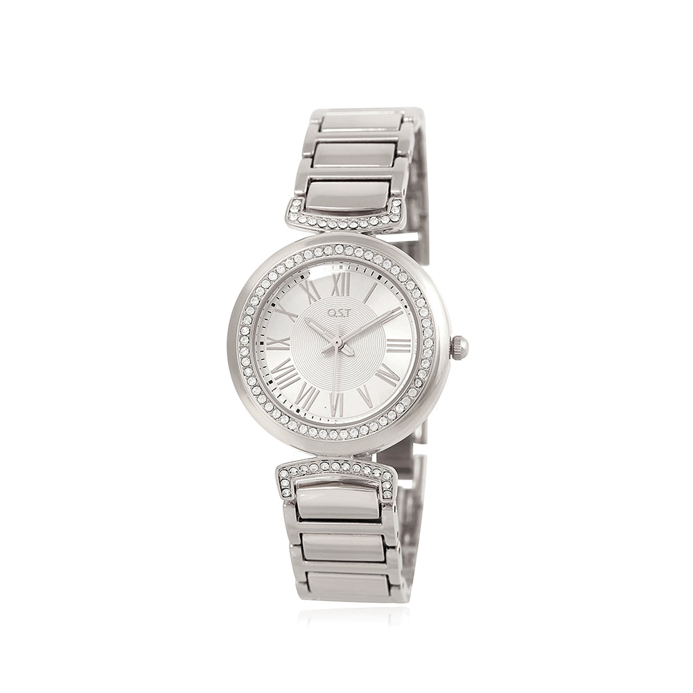 OST - Glam Round Cubic Women's Metal Watch