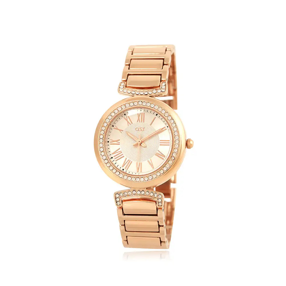 OST - Glam Round Cubic Women's Metal Watch - OST - Watch - Harumio