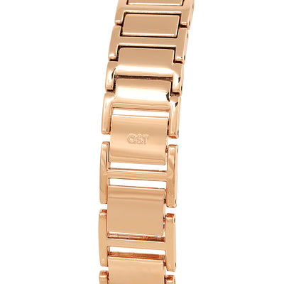 OST - Glam Round Cubic Women's Metal Watch