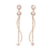 OST - Elegance Chain Drop Rose Gold Plated Earrings - OST - Jewelry - Harumio