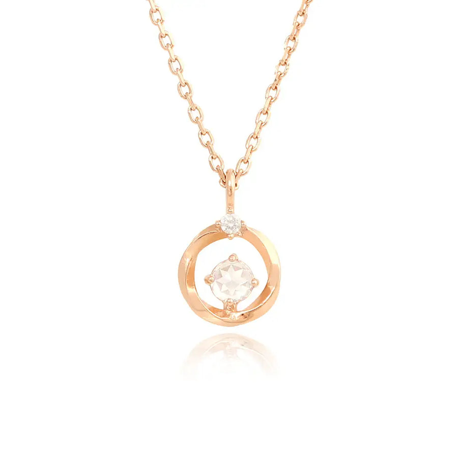 OST - Cubic Rose Gold Silver Necklace - OST - Jewelry - Harumio