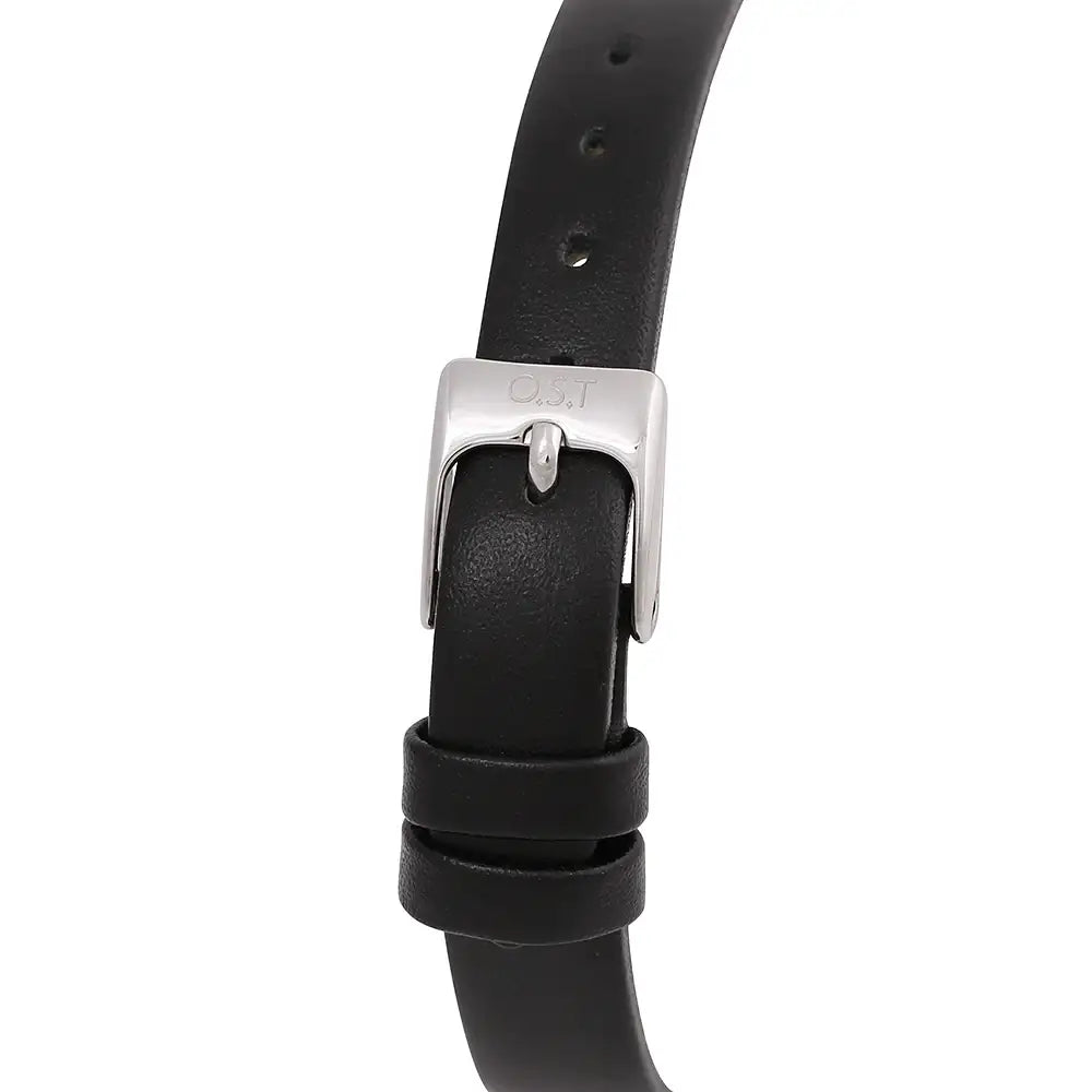 OST - Simple Functional Black Big Index Women's Leather Watch - OST - Watch - Harumio