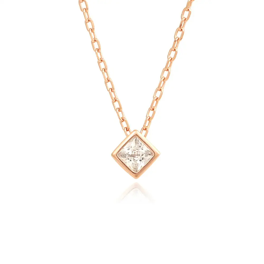 OST - Chic Square Cubic Necklace - OST - Jewelry - Harumio