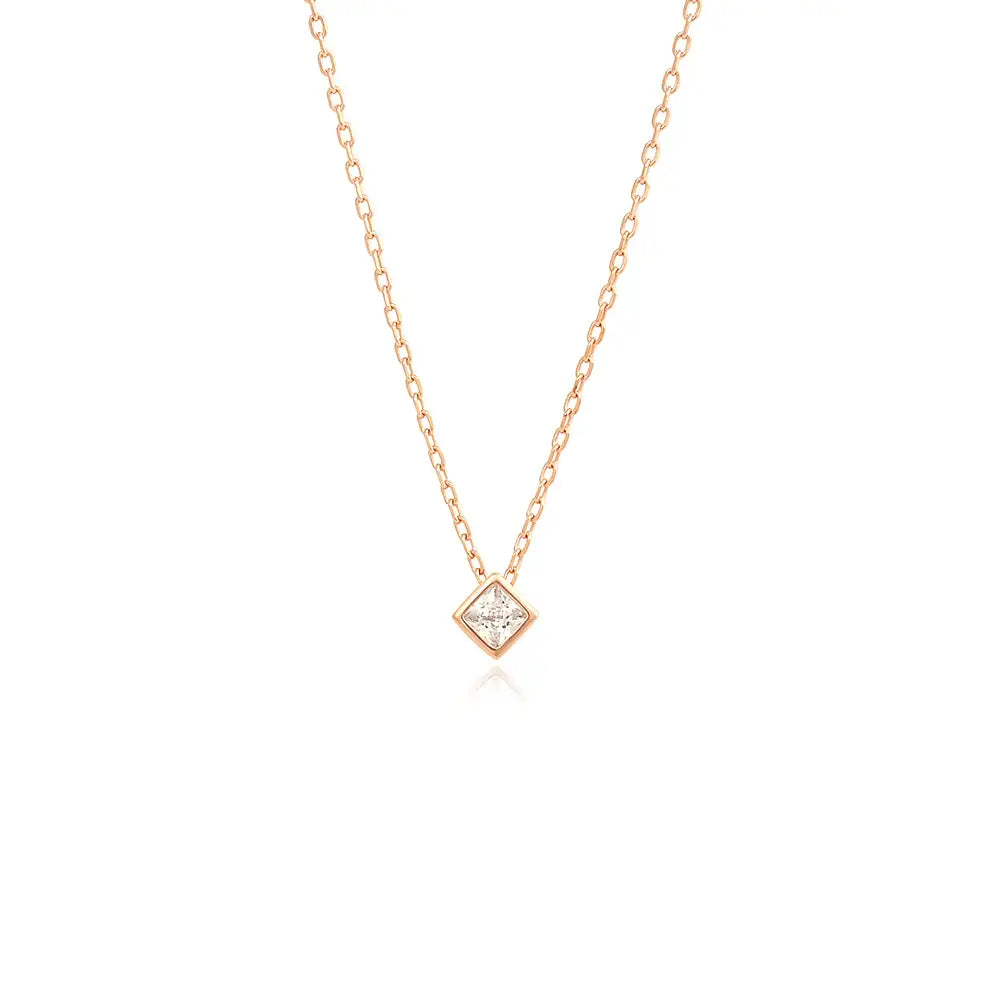 OST - Chic Square Cubic Necklace - OST - Jewelry - Harumio