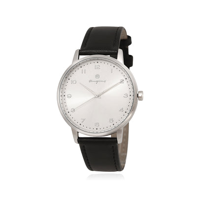 OST - Small Numeric Index Basic Men's Couple Leather Watch