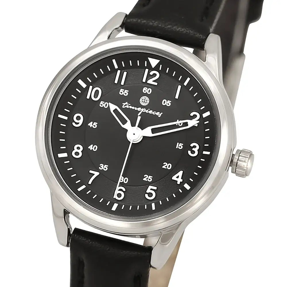 OST - Silver Case Black Women's Couple Leather Watch - OST - Watch - Harumio