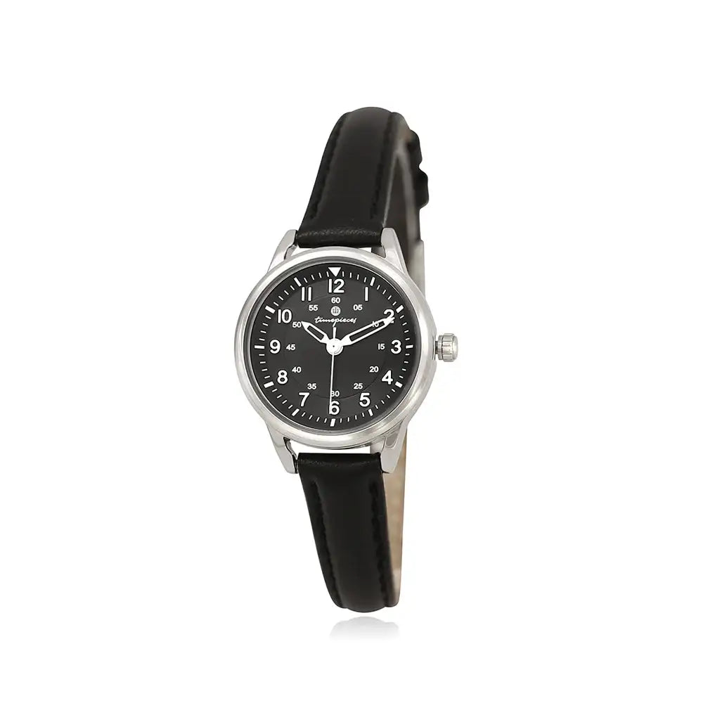 OST - Silver Case Black Women's Couple Leather Watch - OST - Watch - Harumio