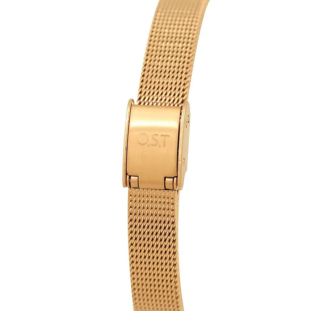 OST - Soft Square Rose Gold Women's Mesh Watch