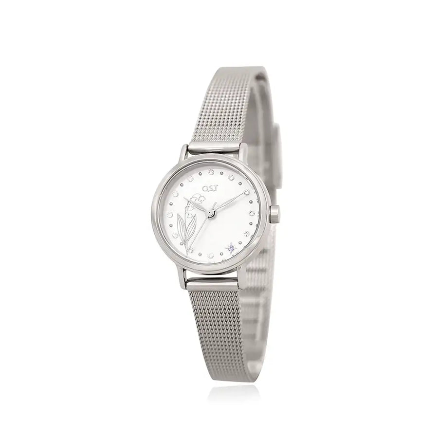 OST - Happy Lily of the Valley Silver Women's Mesh Watch - OST - Watch - Harumio