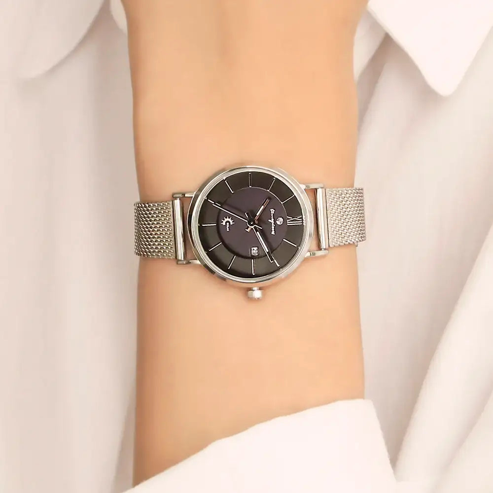 OST - Black Index Solar Women's Couple Mesh Watch - OST - Watch - Harumio