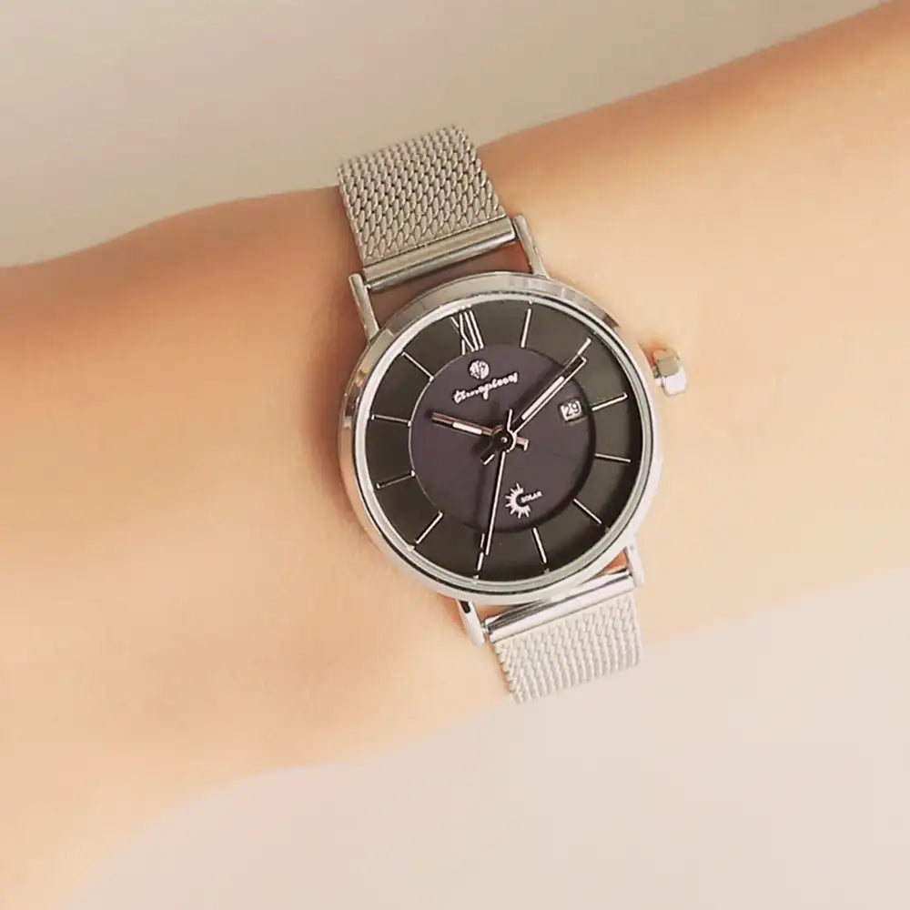 OST - Black Index Solar Women's Couple Mesh Watch - OST - Watch - Harumio